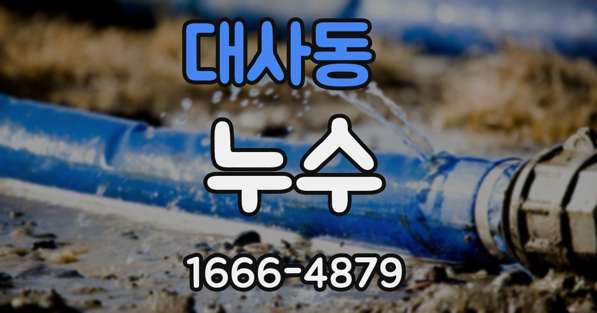 대사동 누수