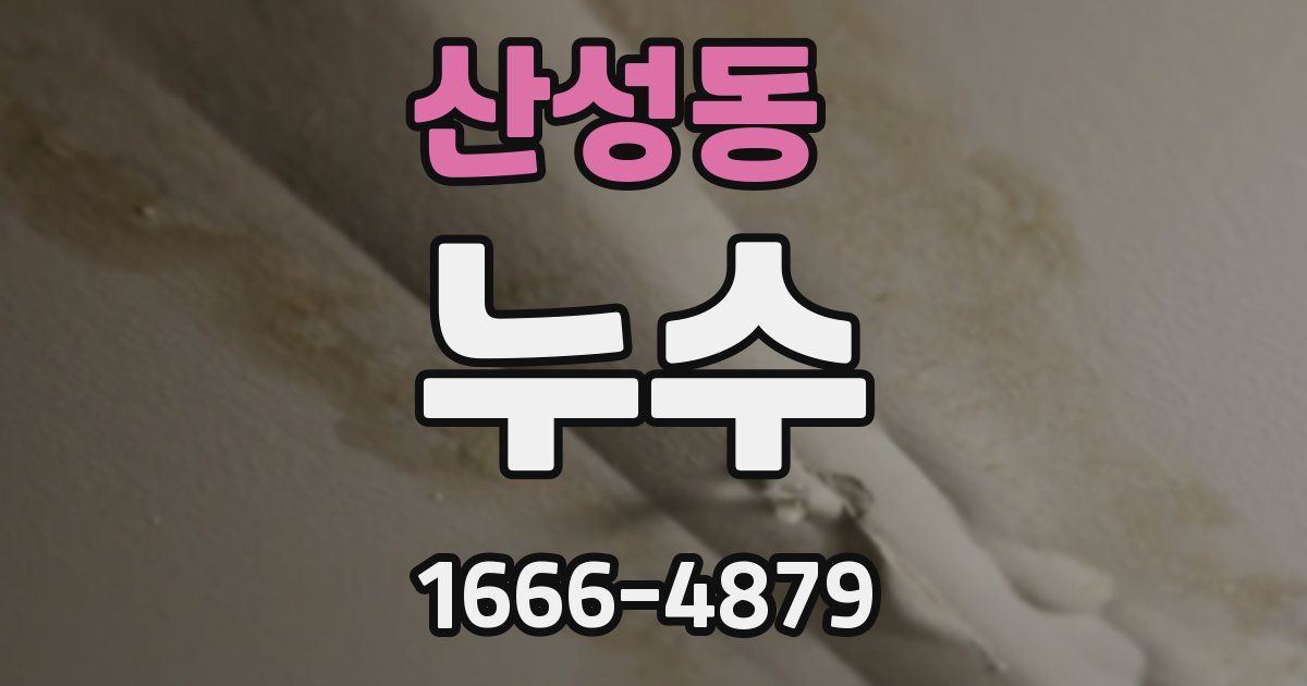 산성동 누수