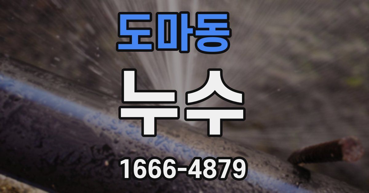 도마동 누수