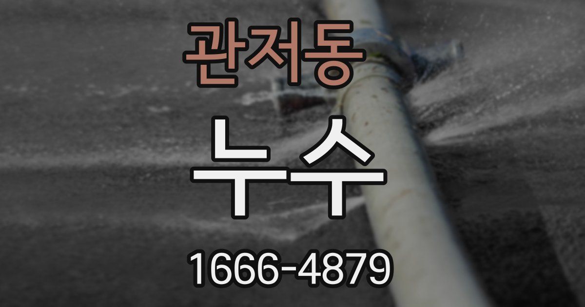 관저동 누수