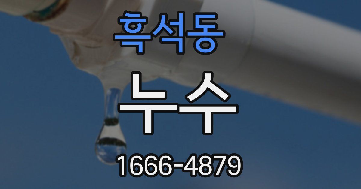 흑석동 누수