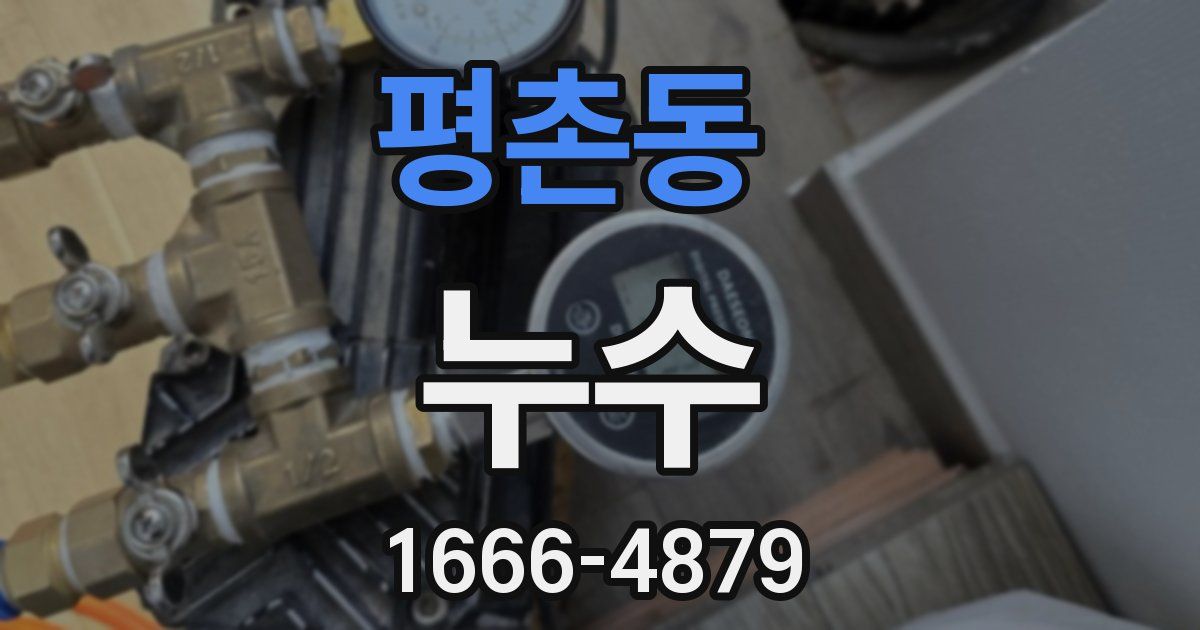 평촌동 누수