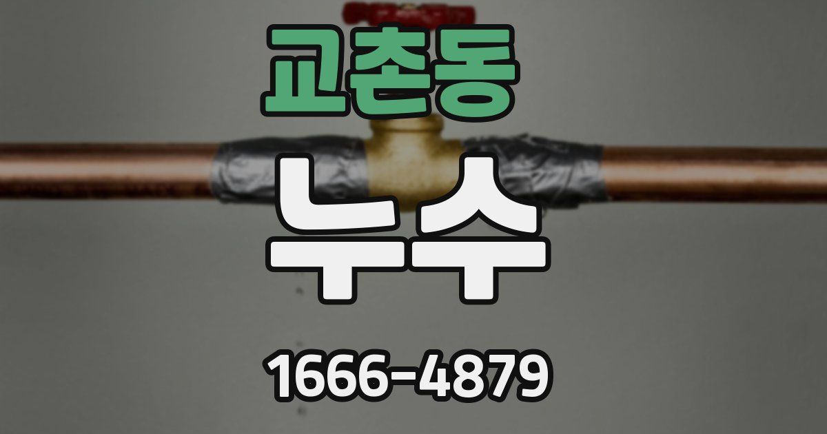 교촌동 누수