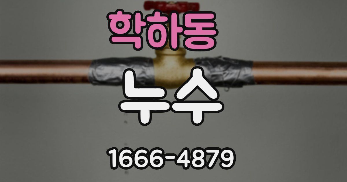 학하동 누수