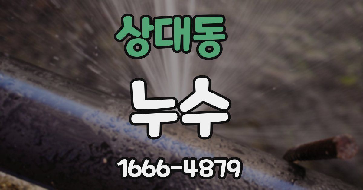 상대동 누수