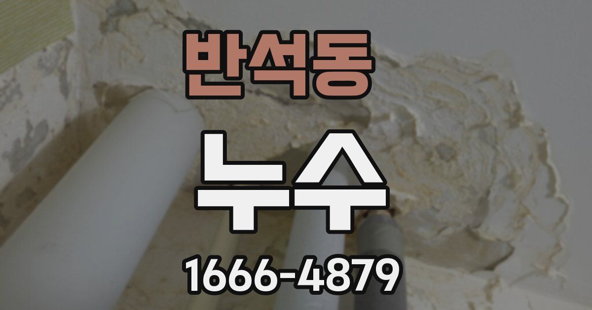 반석동 누수