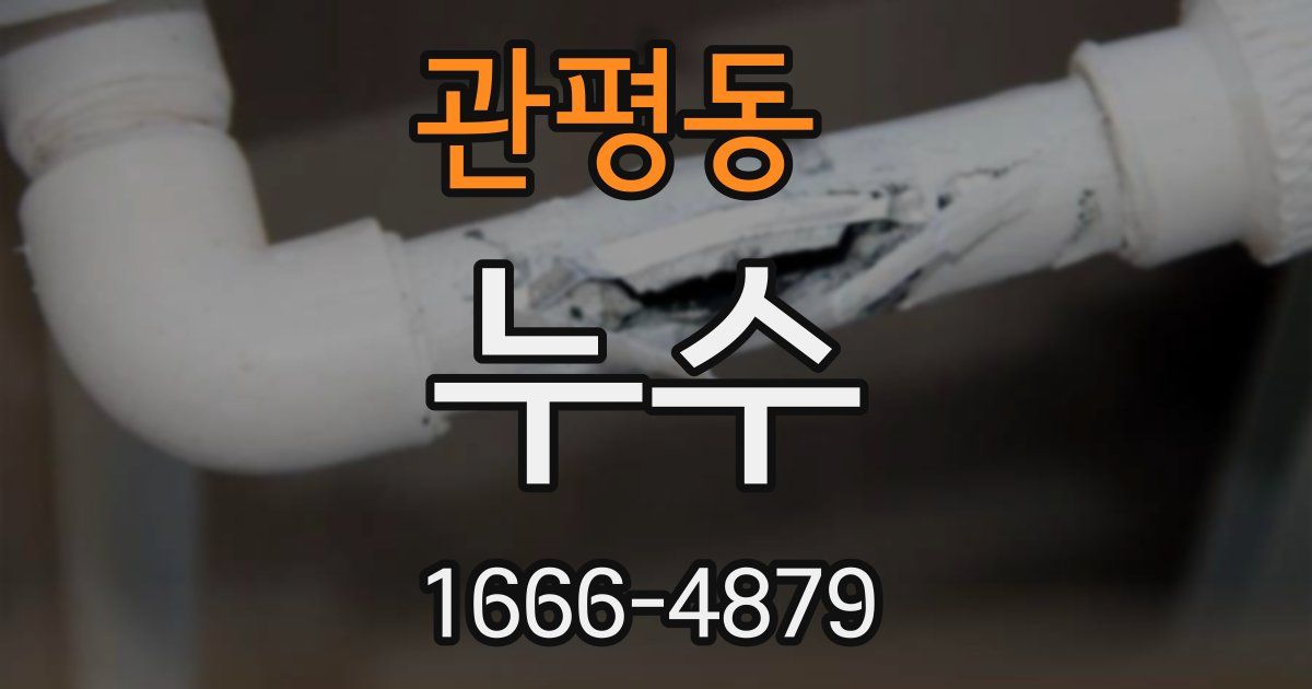 관평동 누수