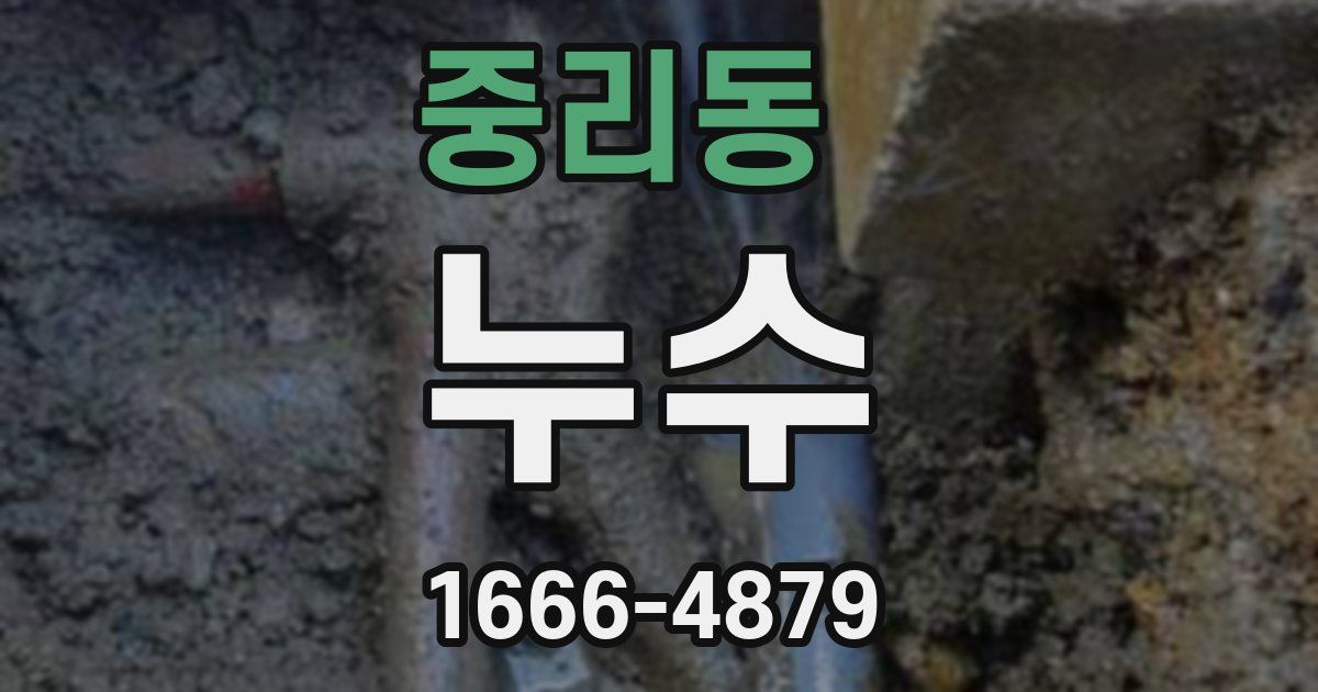 중리동 누수
