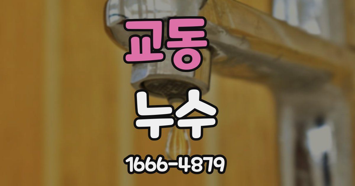 교동 누수