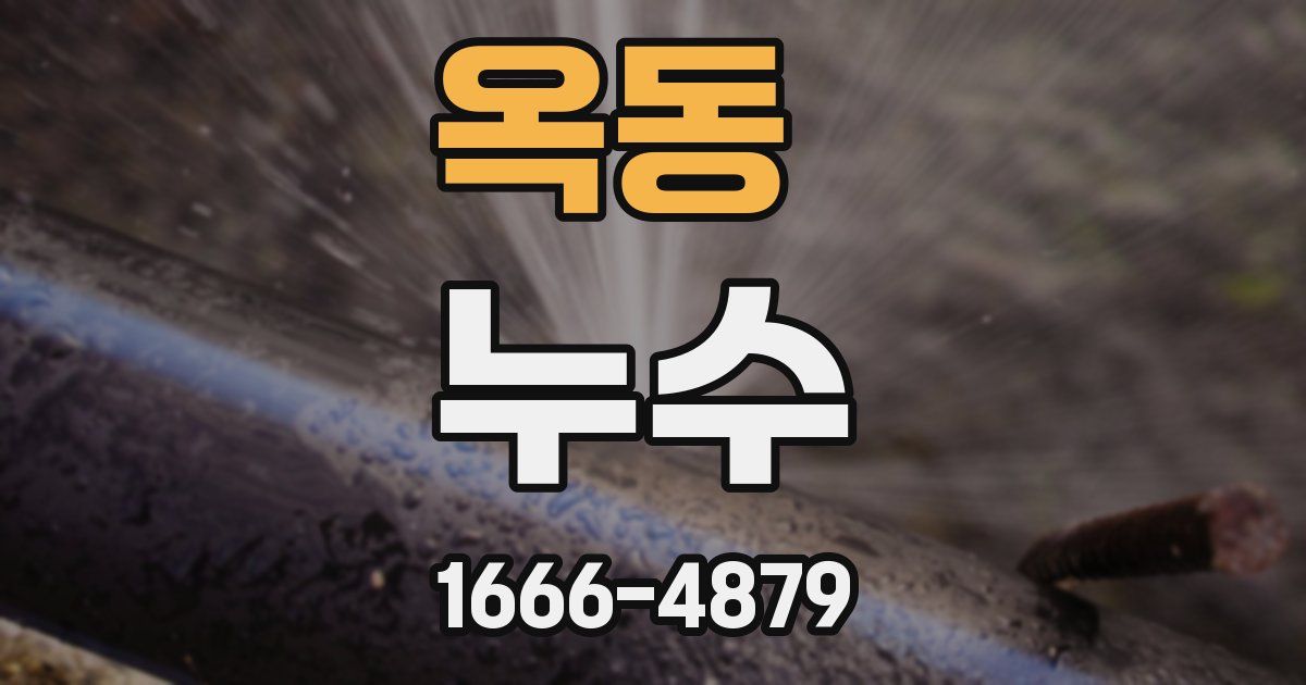 옥동 누수