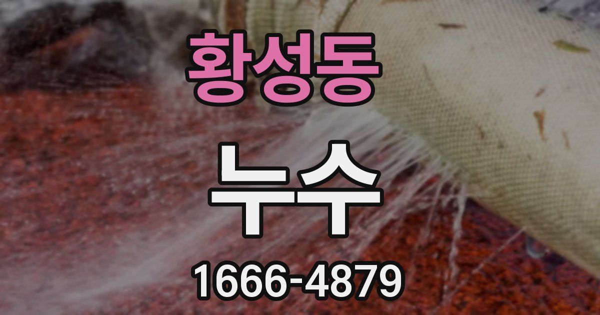 황성동 누수