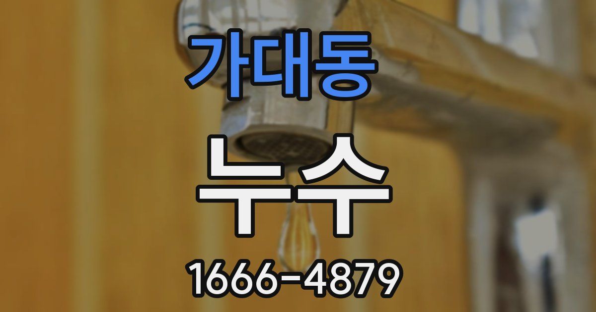 가대동 누수