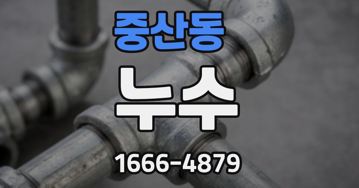 중산동 누수