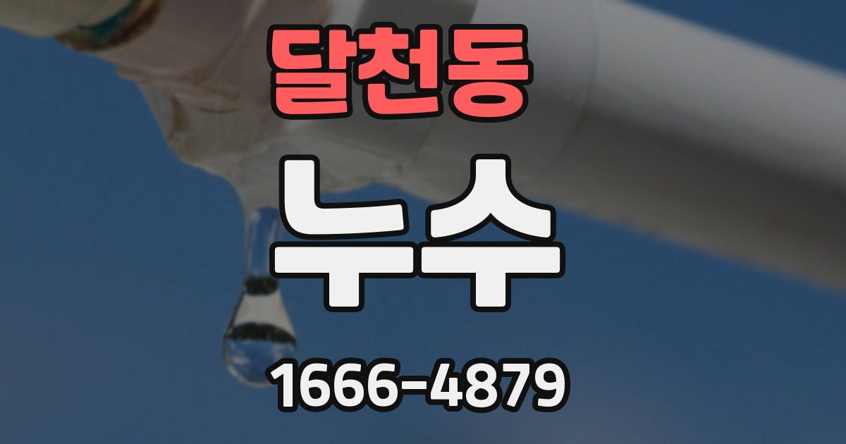 달천동 누수