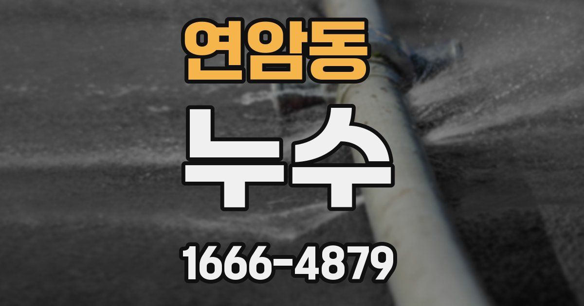 연암동 누수