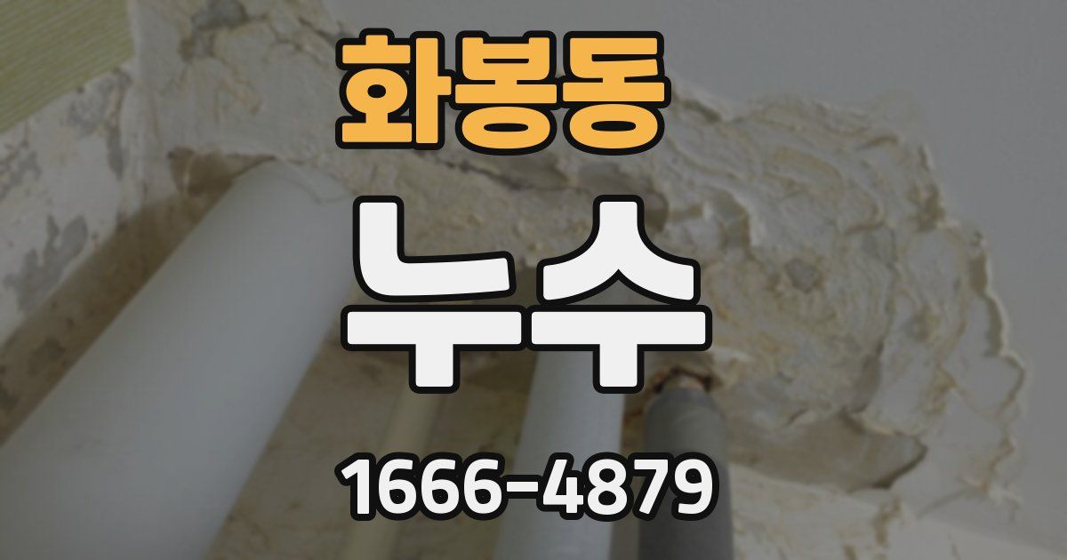 화봉동 누수