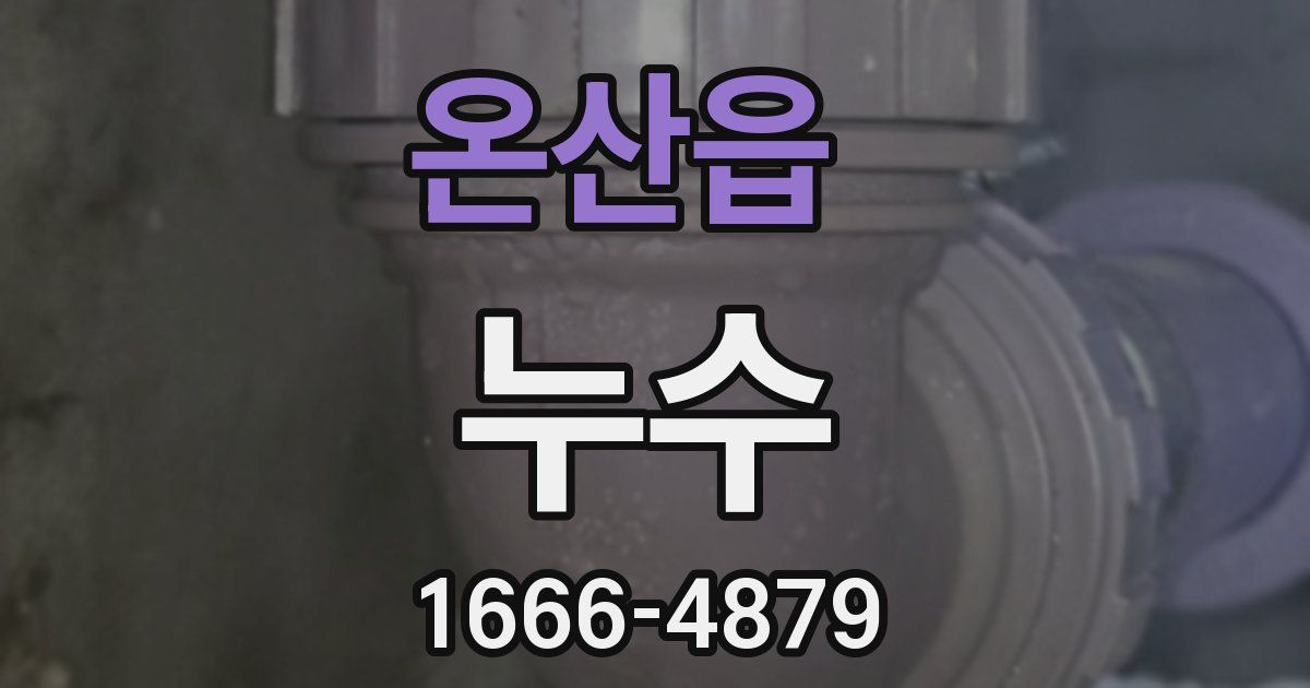 온산읍 누수