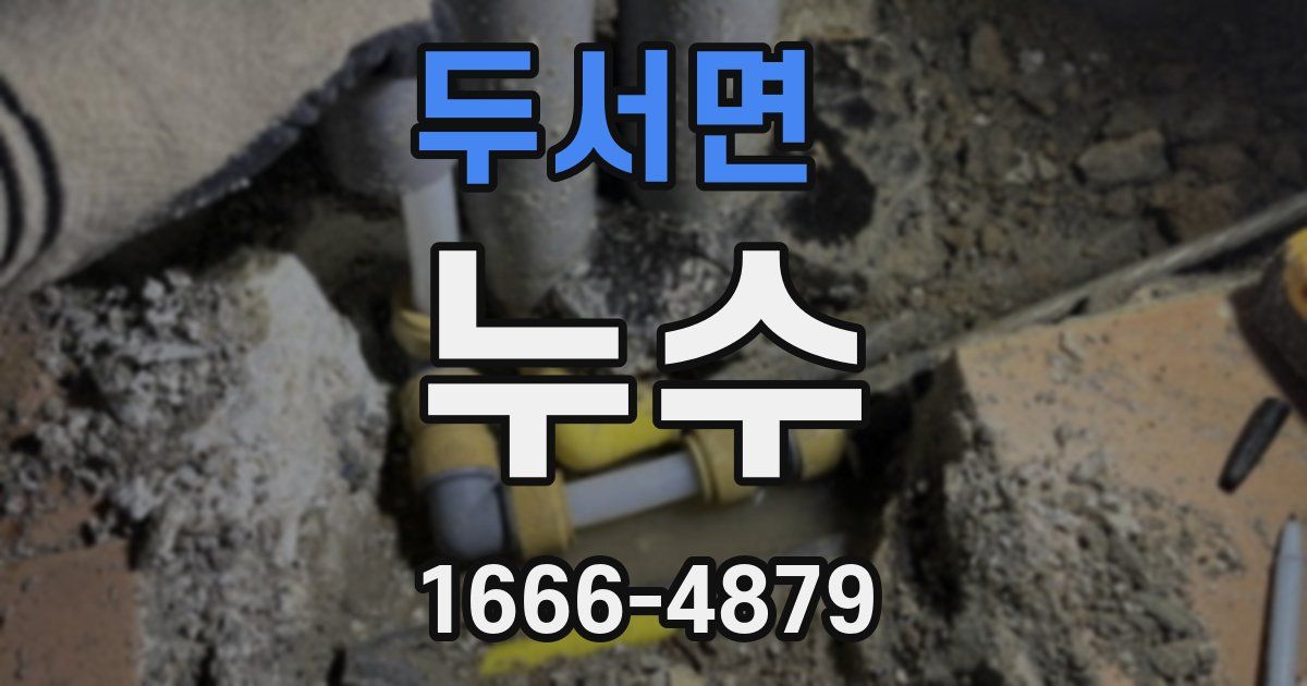 두서면 누수