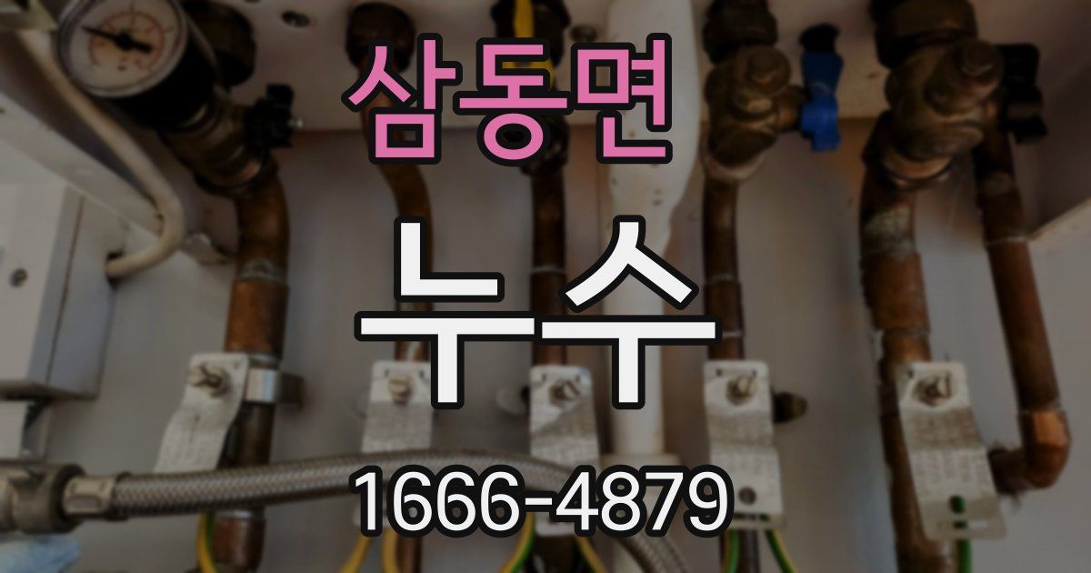 삼동면 누수
