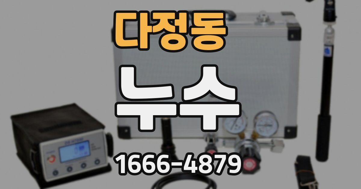 다정동 누수