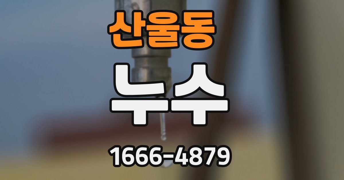 산울동 누수