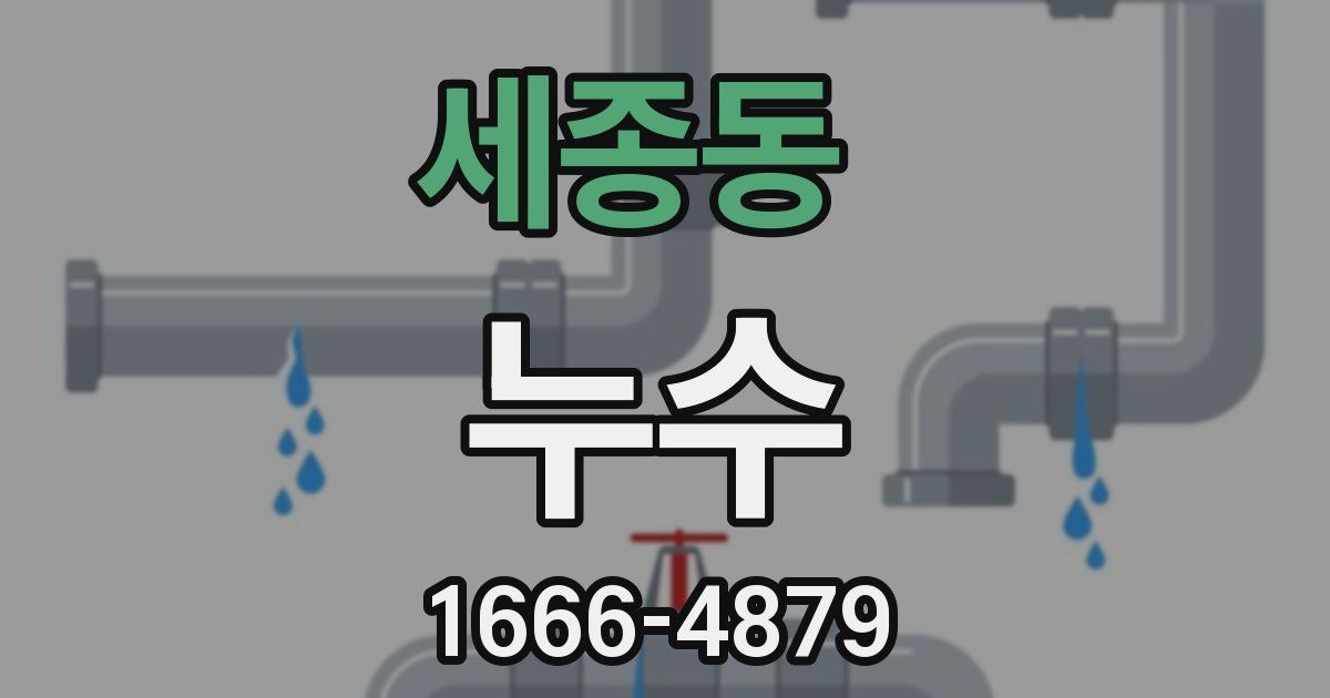 세종동 누수