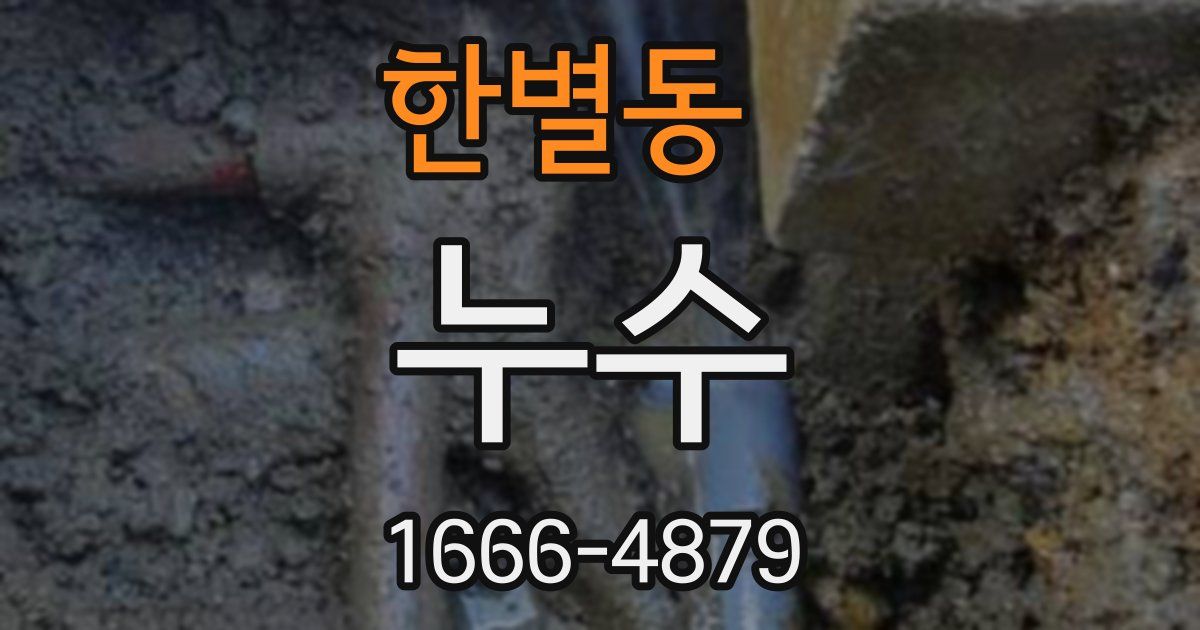 한별동 누수