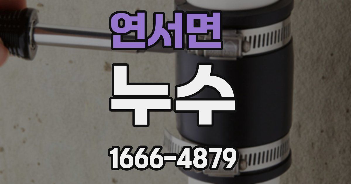 연서면 누수