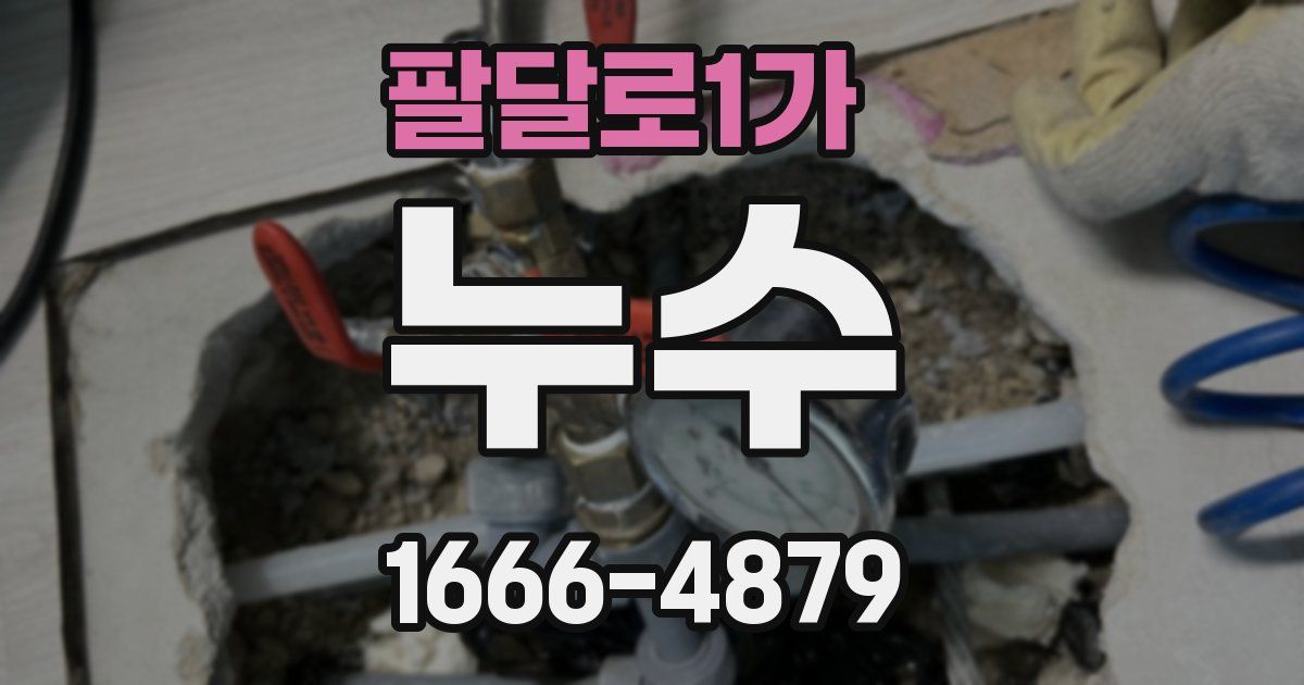 팔달로1가 누수