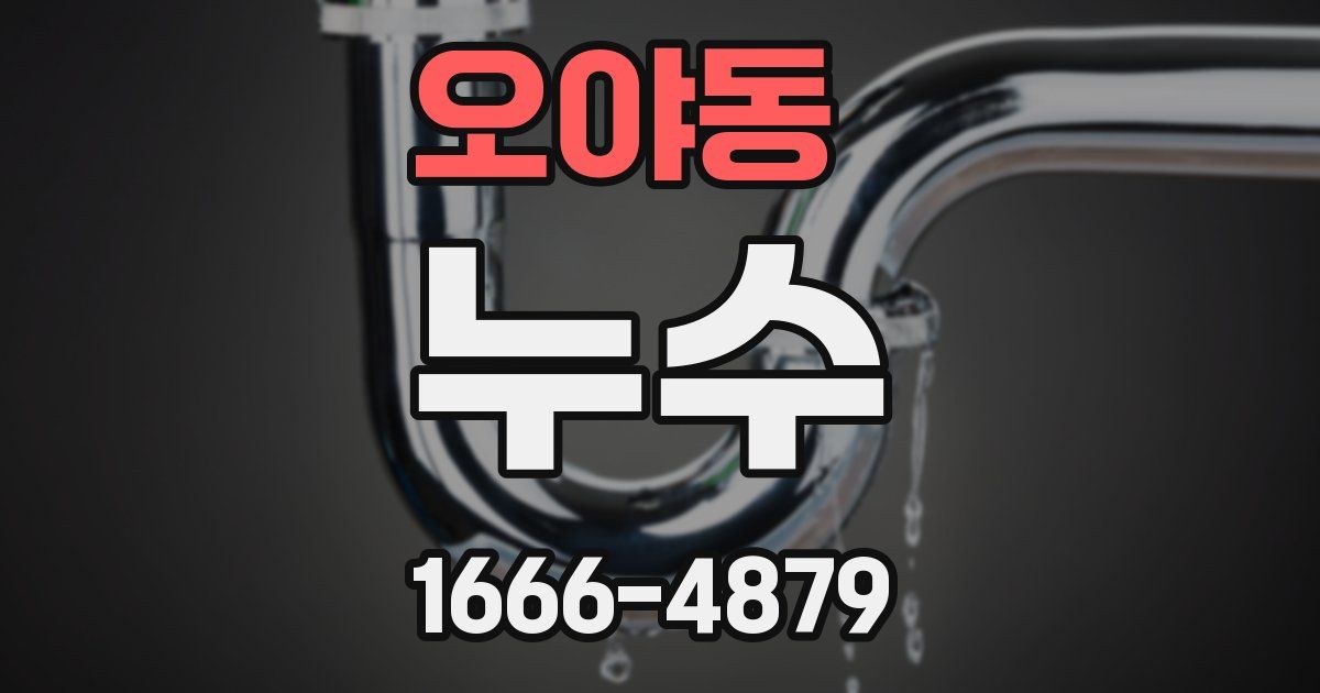 오야동 누수