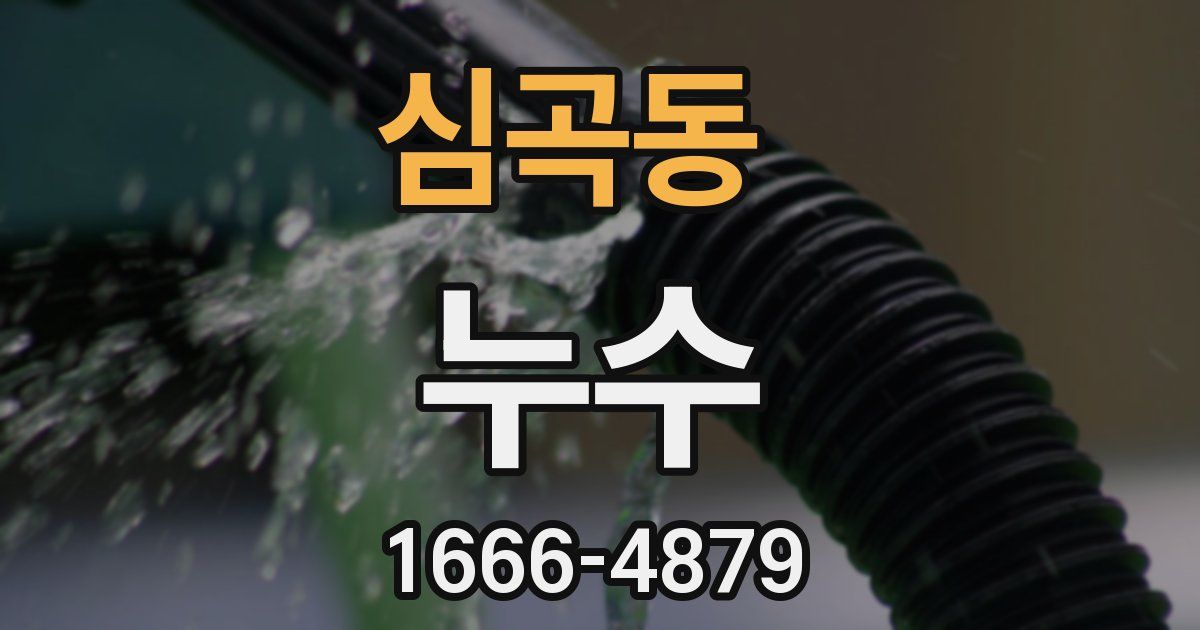 심곡동 누수