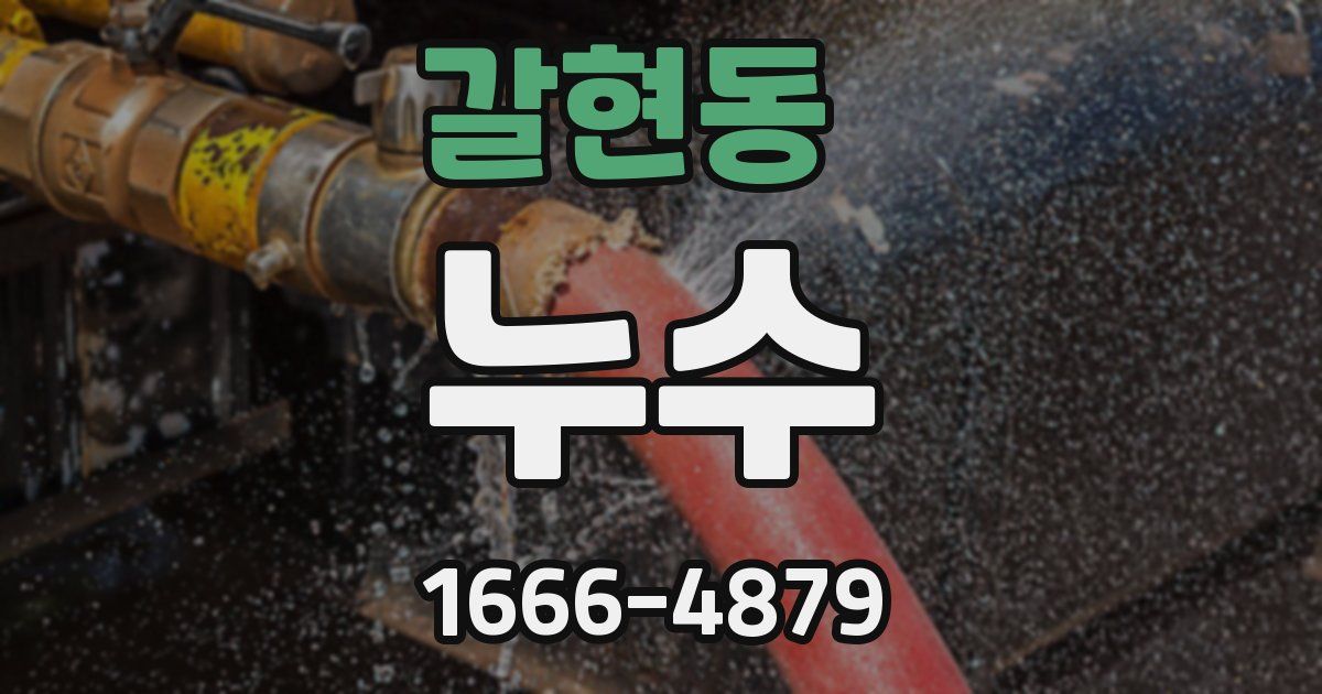 갈현동 누수
