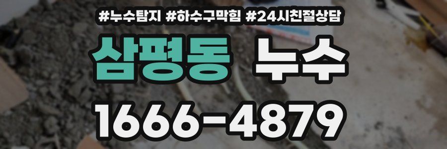 삼평동 누수