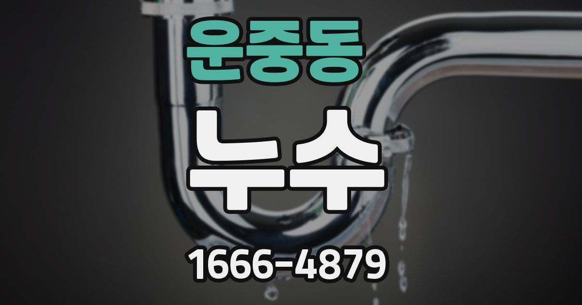운중동 누수