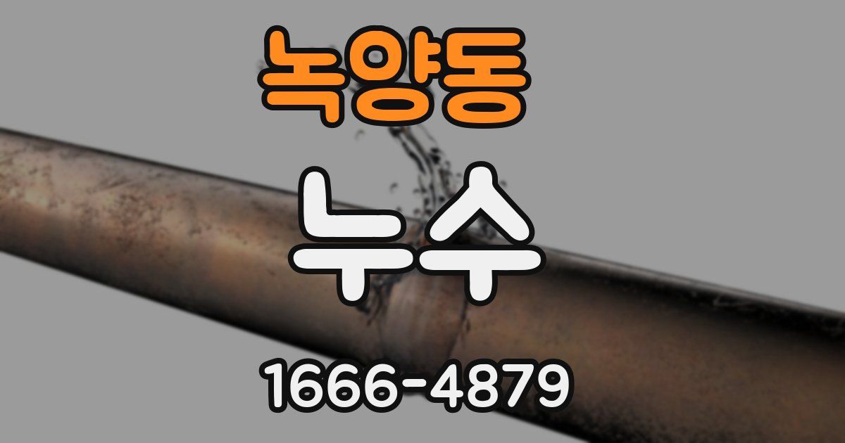 녹양동 누수