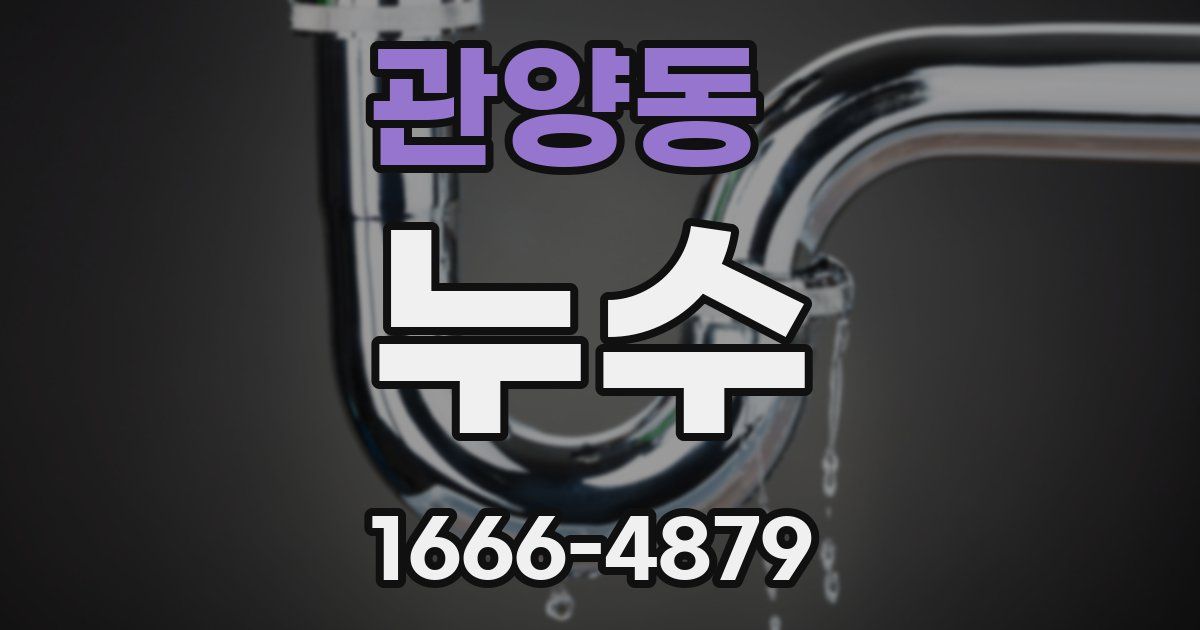 관양동 누수