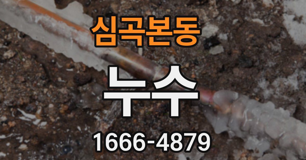 심곡본동 누수
