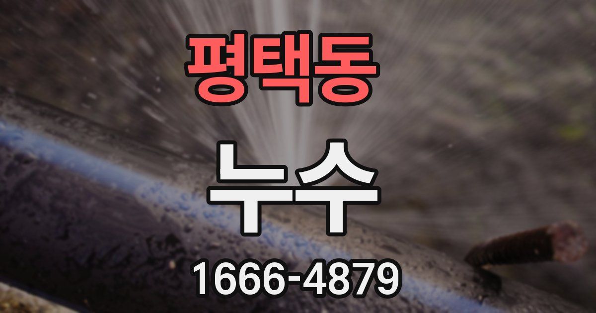 평택동 누수