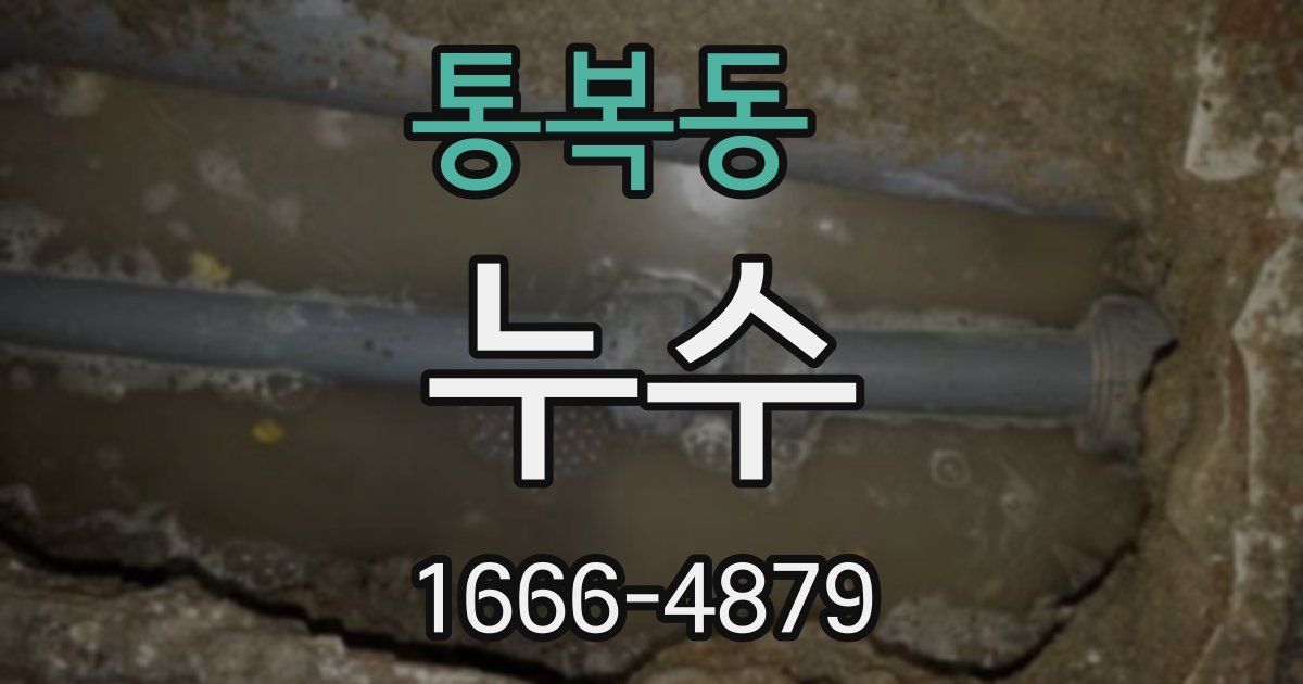 통복동 누수