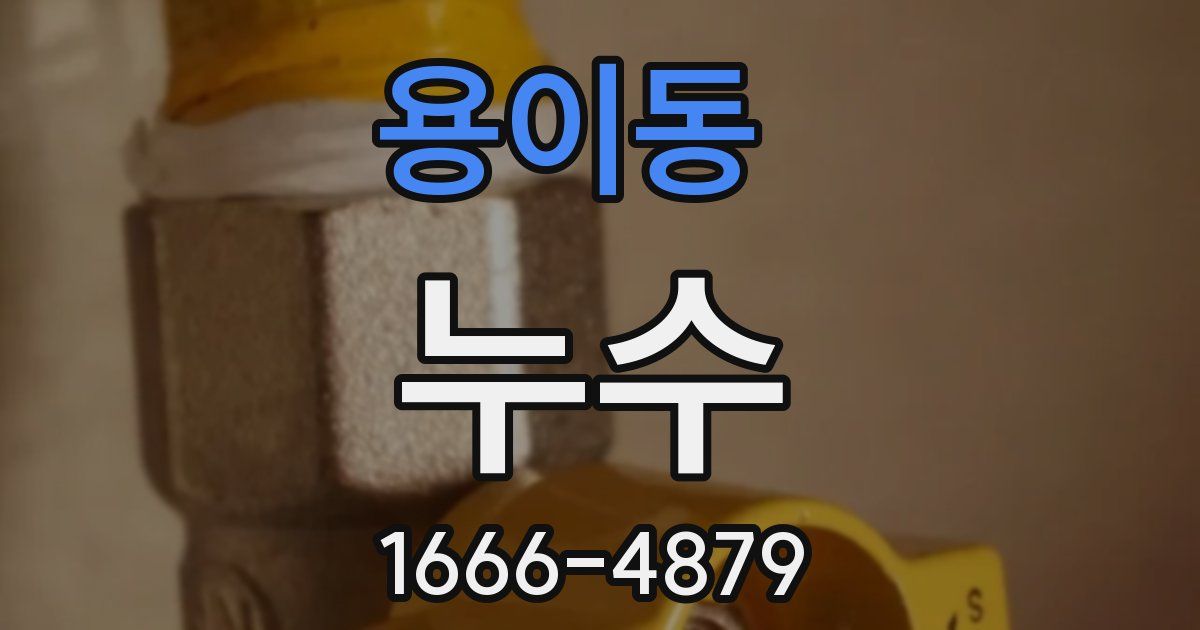 용이동 누수