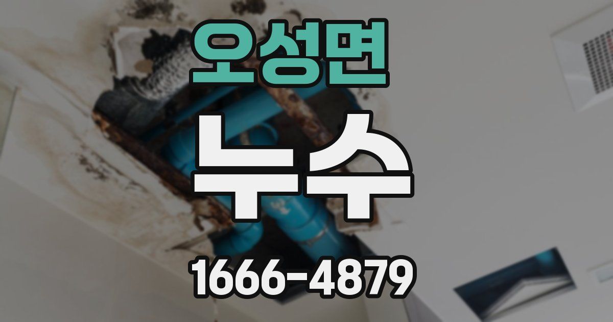 오성면 누수