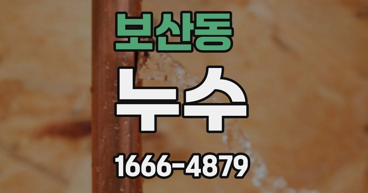 보산동 누수