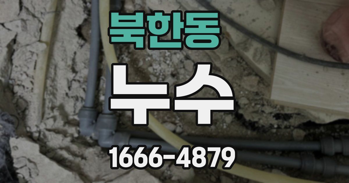 북한동 누수