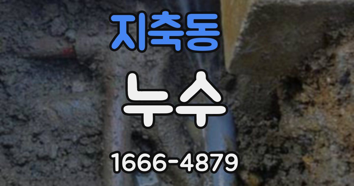 지축동 누수