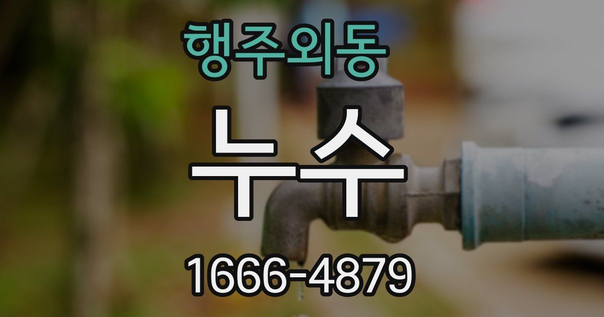 행주외동 누수