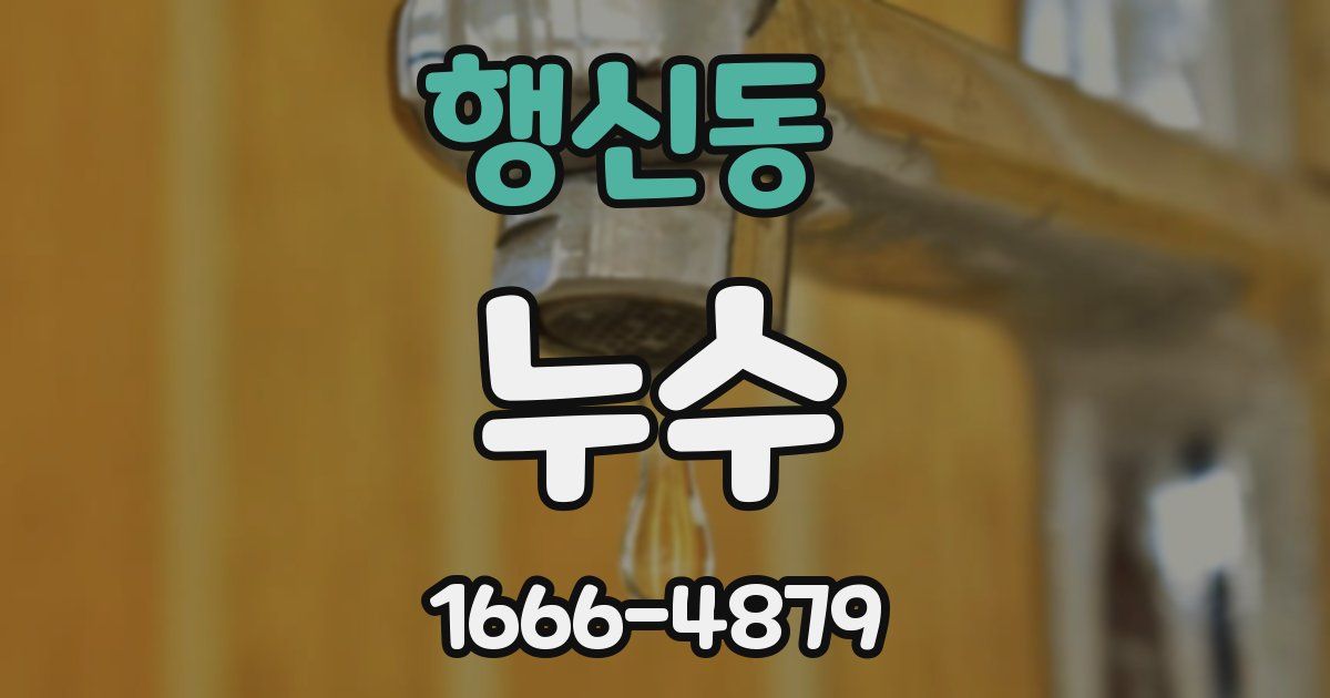 행신동 누수