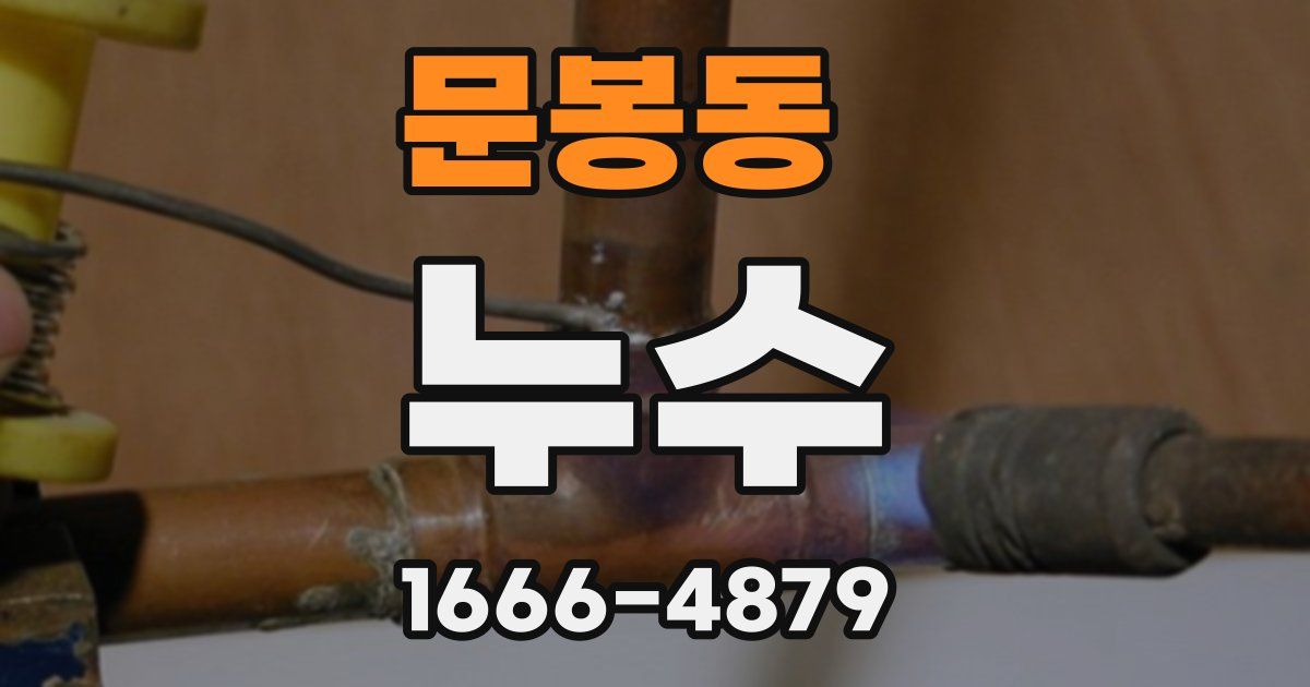 문봉동 누수
