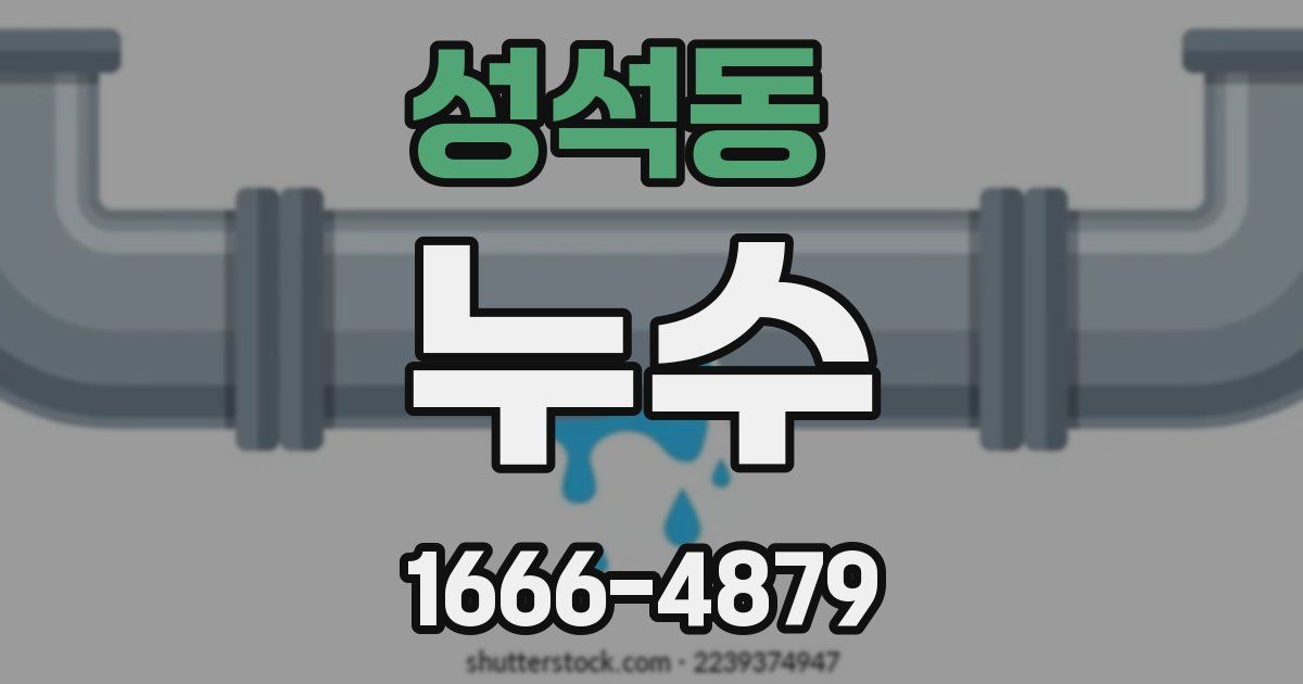 성석동 누수