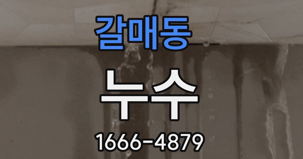 갈매동 누수