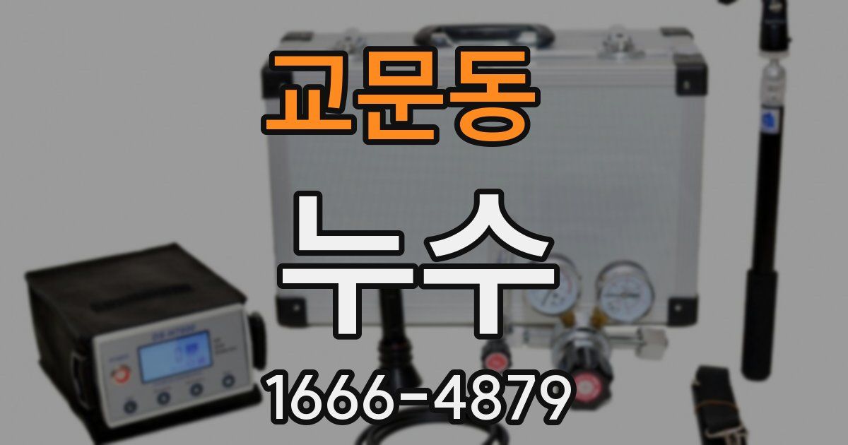 교문동 누수